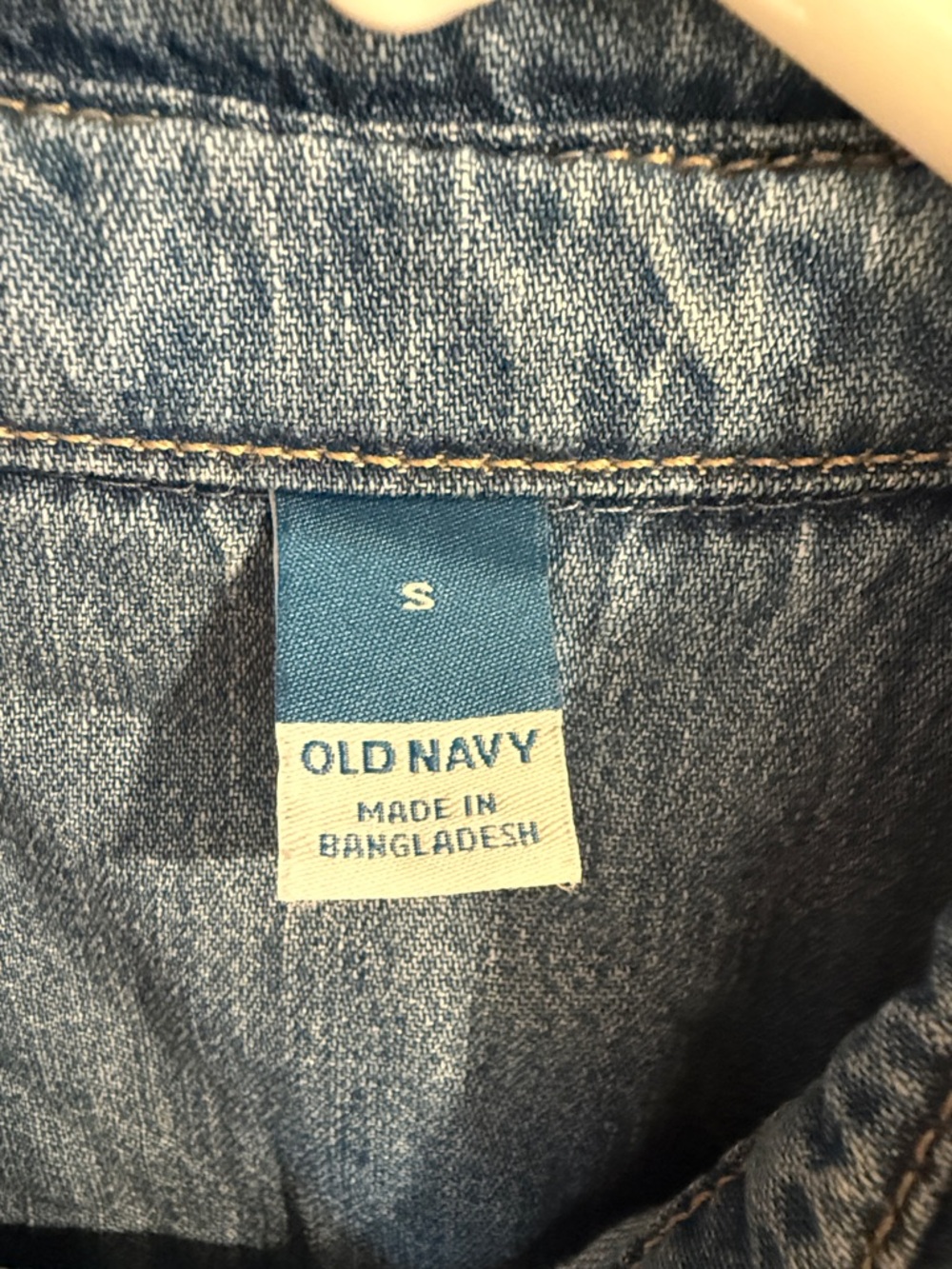 Old Navy Light Blue Denim Long 3/4 Sleeve Shirt Dress - Picture 2 of 4